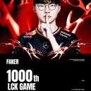 '페이커' 이상혁, LCK 사상 첫 '1000경기' 출전 대기록... KT 상대로 2-0 승리