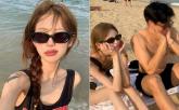 '최진실 딸' 최준희, '96㎏→44㎏' 감량하더니 남친과 해변에서 수영복 데이트