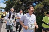 7월 군입대 앞두고 포착된 차은우, 마라톤 대회서 '천상계 미모' 뽐냈다