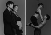 '44세 자연임신' 임정희, 발레리노 남편과 함께한 만삭 화보 공개
