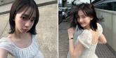 '중단발' 카리나, 연한 화장에도 인형같은 이목구비... 청순미 대폭발