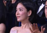 송혜교, 청룡 시상식 뒤집어 놓은 '인간 복숭아' 미모... 단발병 유발